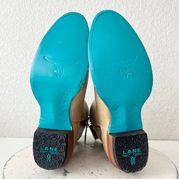 Lane PLAIN JANE Womens Cowboy Bootie 7.5 Butterscotch Western Cowgirl Ankle Boot - Picture 8 of 11